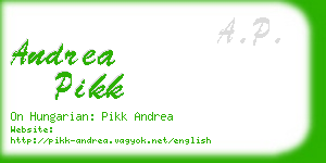 andrea pikk business card